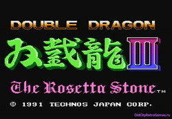 Double Dragon III 3 - the Rosetta's Stone