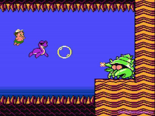 Adventure Island 2 Water Boss, with Ihtio Dino